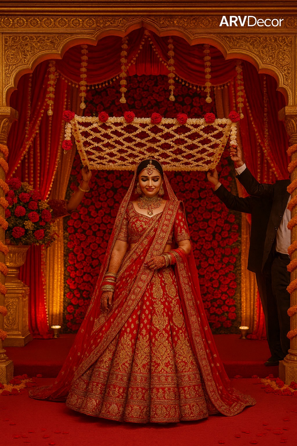 Wedding decoration at home and dulhan entry decor