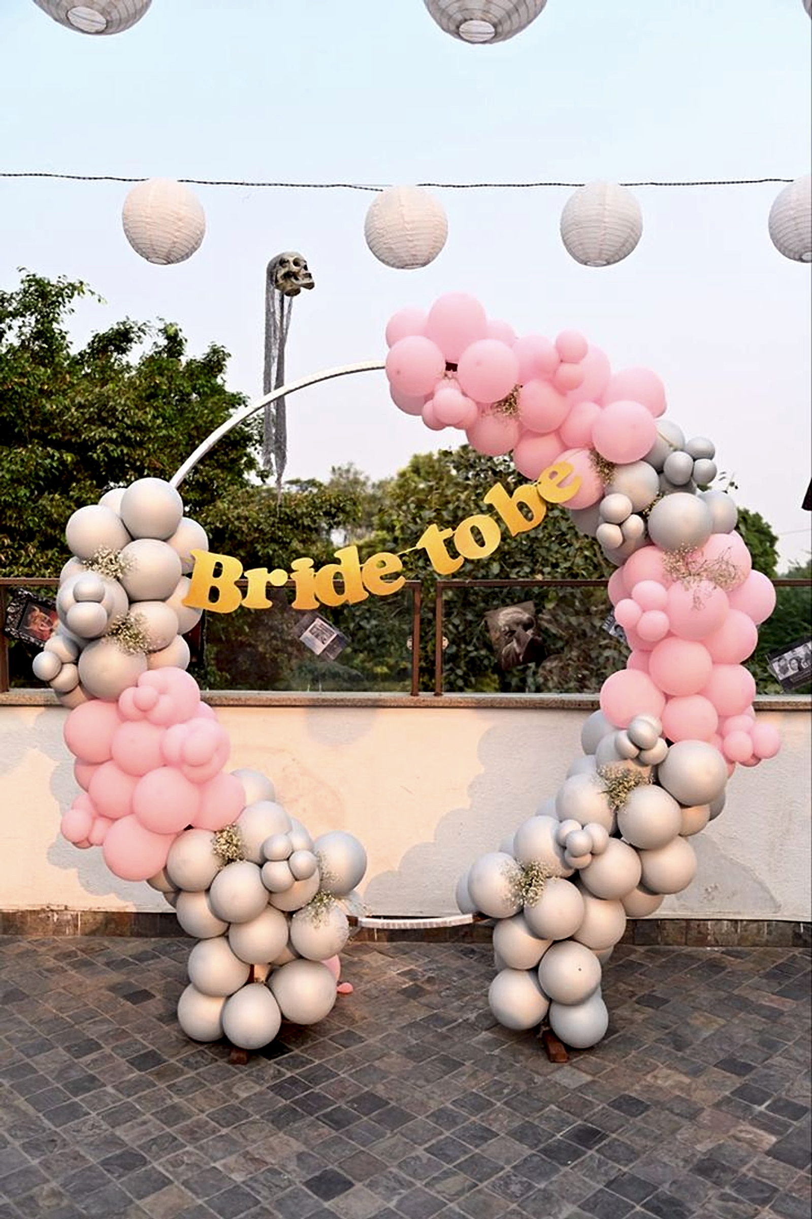 Pink And Silver Balloon Arch Bridal Shower Decor With Bride To Be Sign - Bride to be by ARV Decor thumbnail 2
