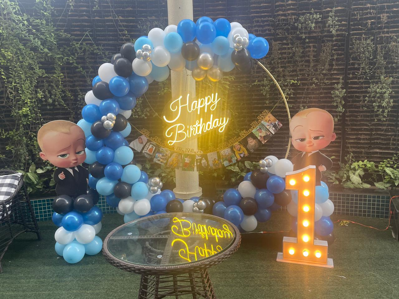Baby Boss Blue Ring Birthday Decoration – birthday decoration by ARVDecor