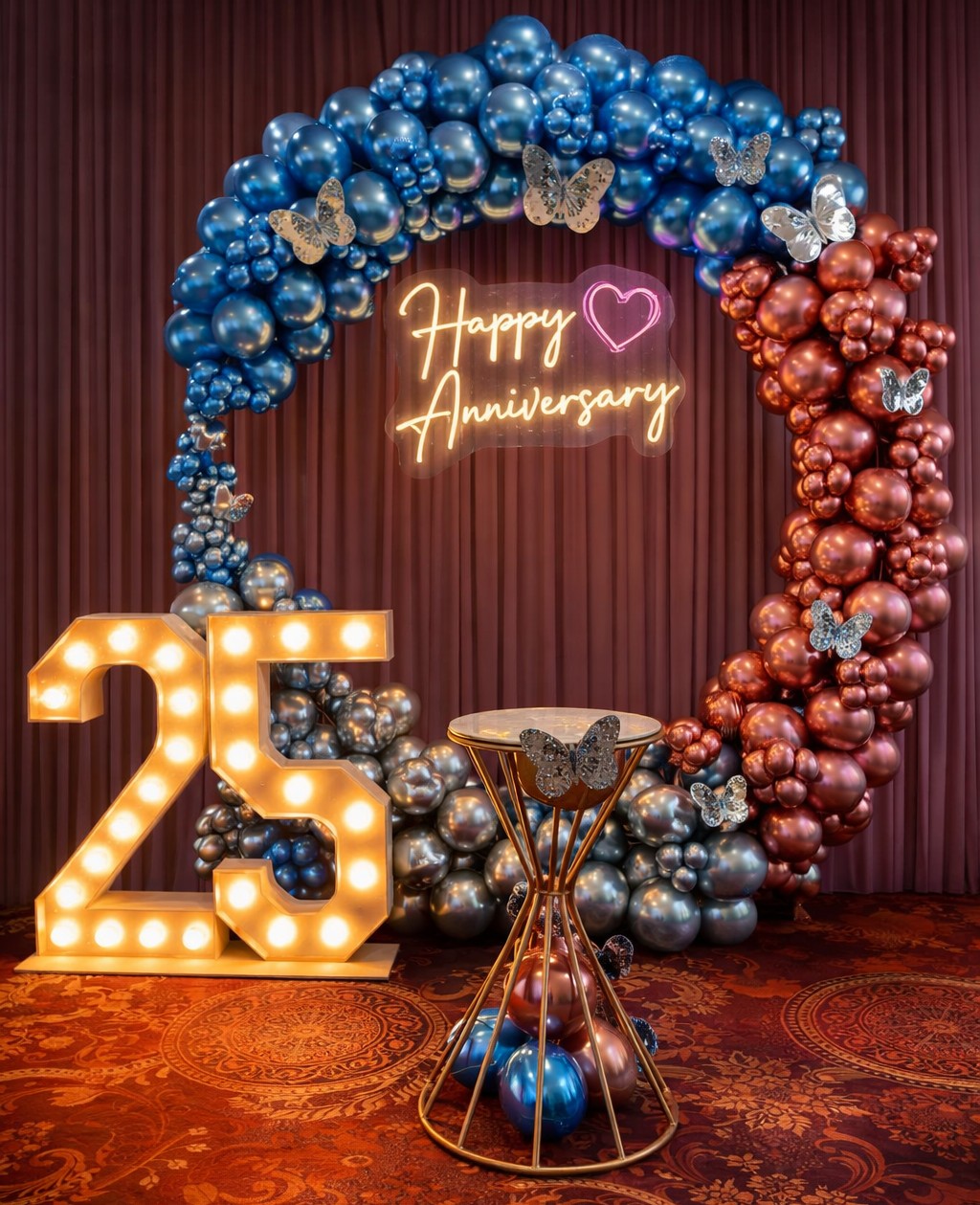 25th Anniversary Butterfly Ring Decoration – anniversary room decoration by ARVDecor