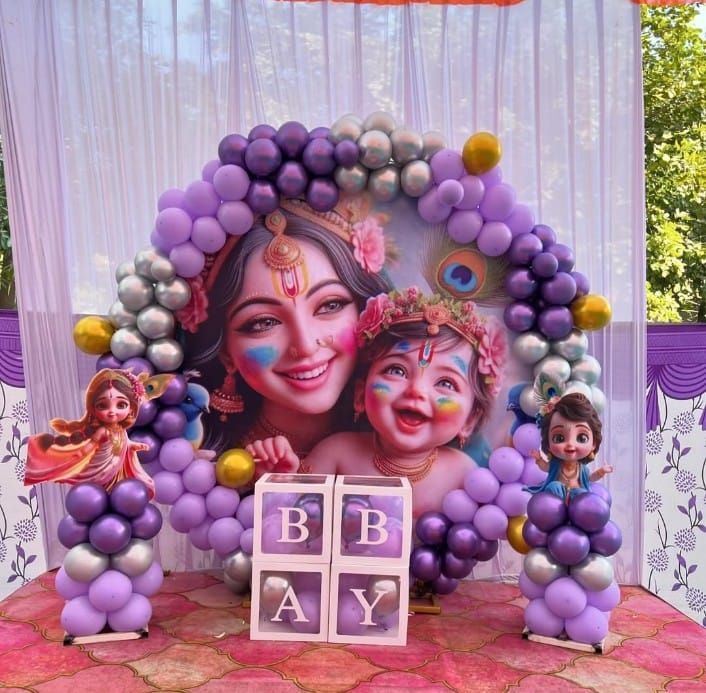 Krishna Baby Ring Birthday Theme – birthday decoration by ARVDecor