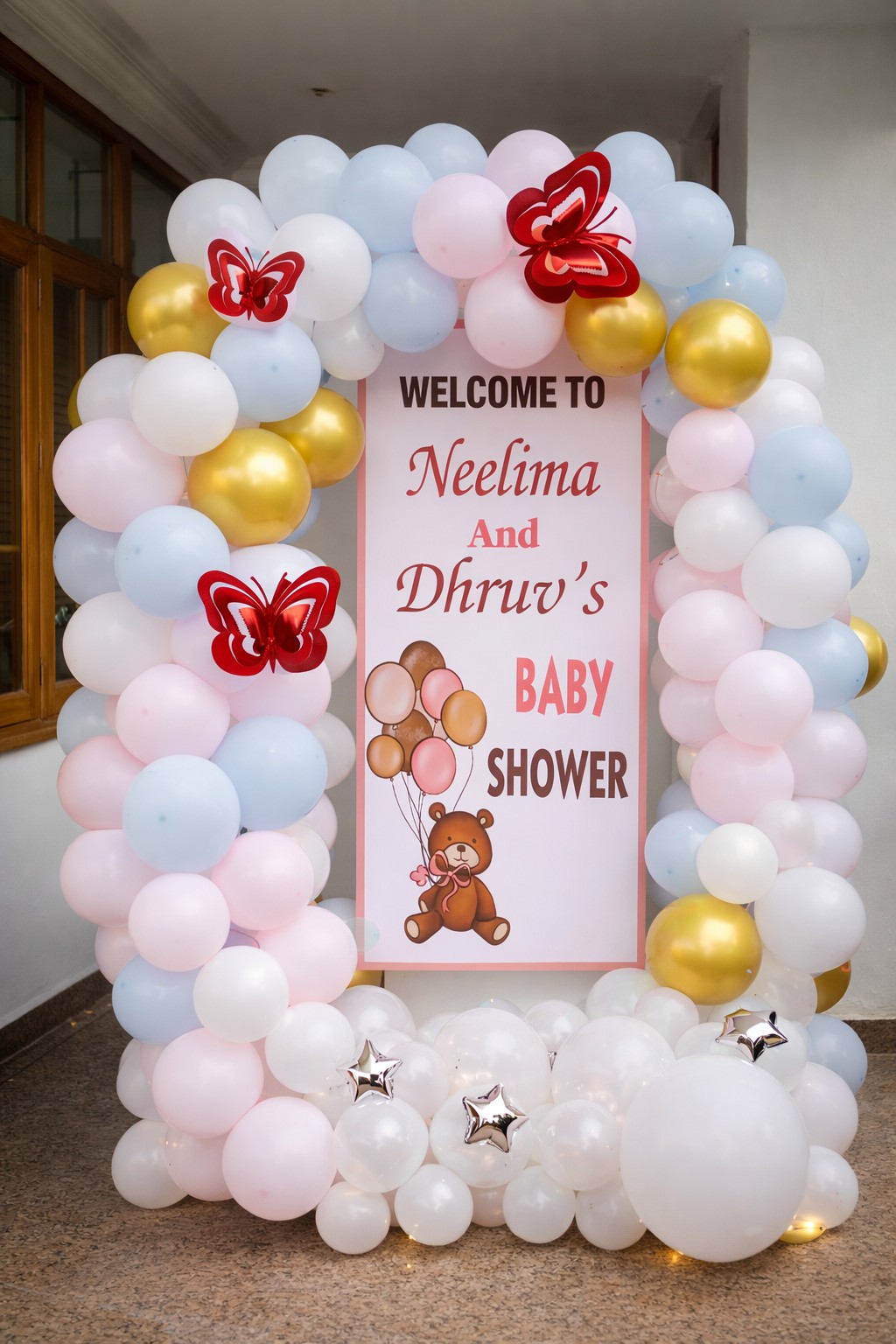 Baby Shower Welcome Board Setup – welcome baby decoration by ARVDecor