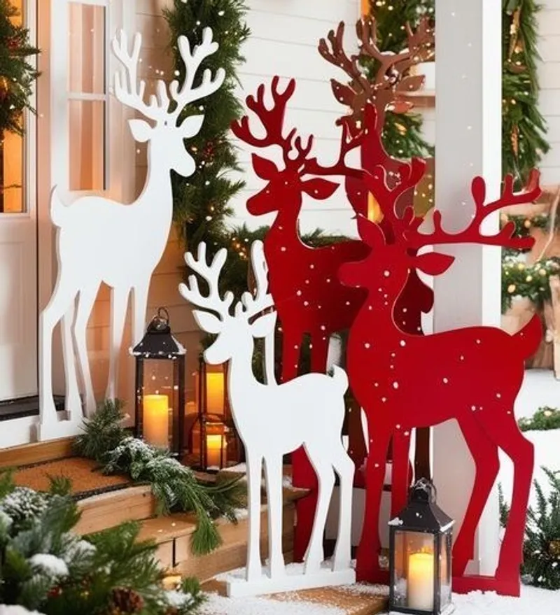 Christmas Outdoor Reindeer Decoration – balloon and flower decoration by ARVDecor