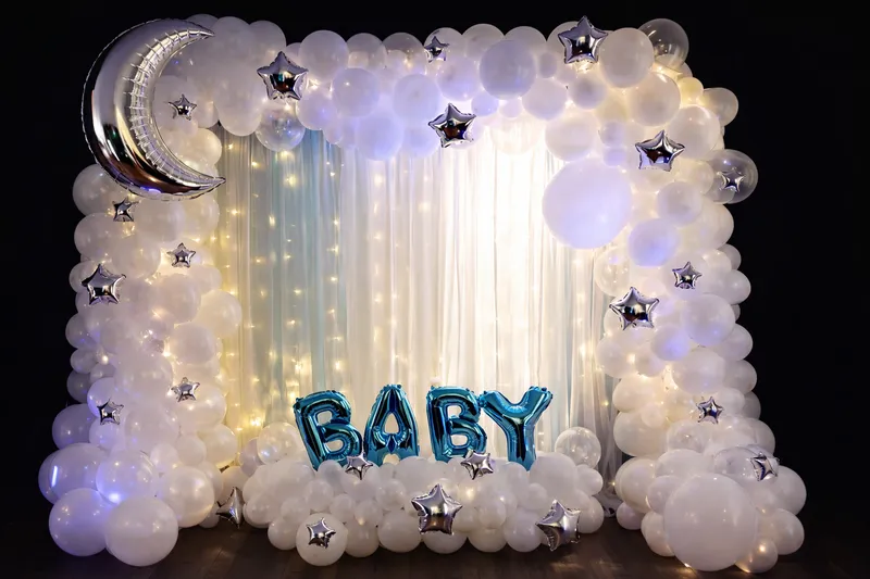 Moon & Stars Baby Shower Decoration – welcome baby decoration by ARVDecor
